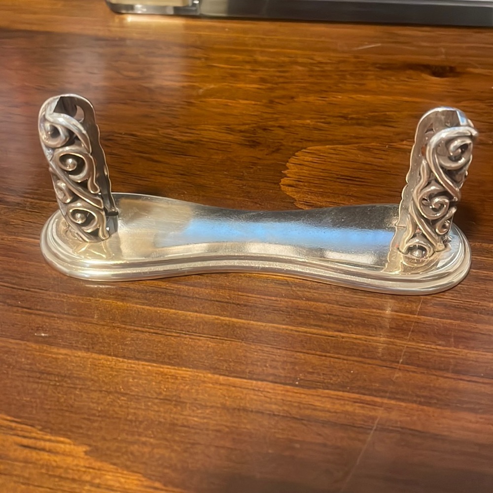 Brighton silver business card holder